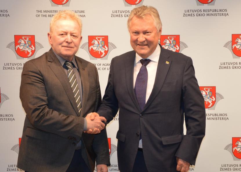 Janusz Wojciechowski  ir Kazys Starkevičius. ŽŪM nuotr. 